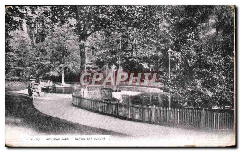 Vaux-le-Vicomte — Neuer Park — Schwanenteich - Vorderseite