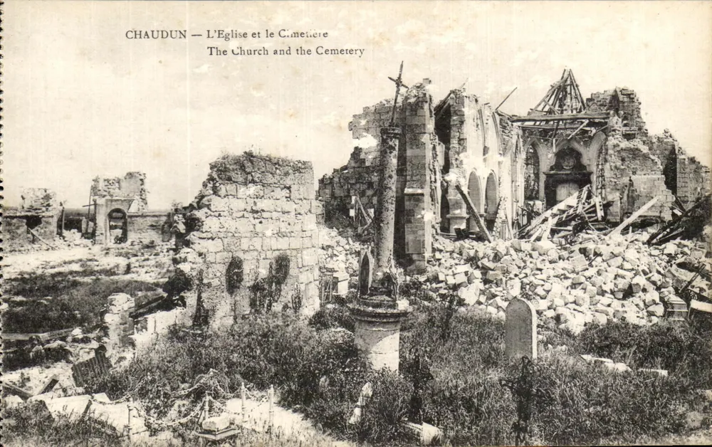 Chaudun — L'Église et le Cimetière — détruits - Vorderseite