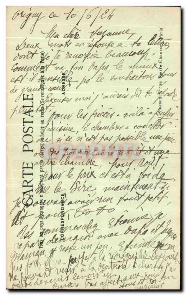 Origny-St-Benoite (Aisne) — A Estátua de Ste-Benoite — Garnier Crampon - Verso