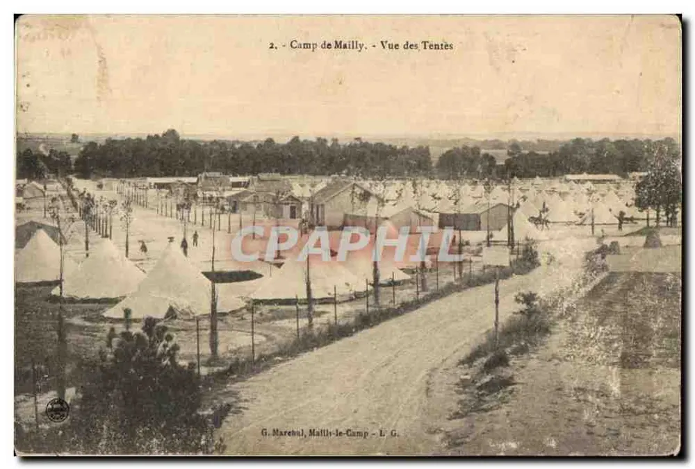 Camp de Mailly — Vue des Tentes — G. Marechal, Maillis-le-Camp - L. G. - Vorderseite