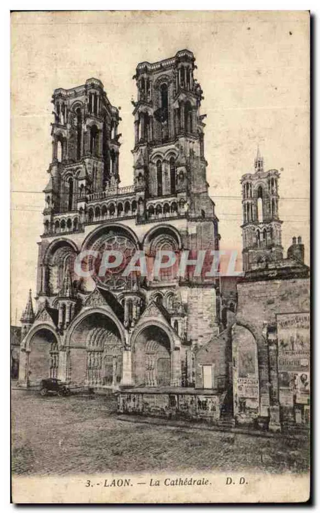 Laon — A Catedral — Fototipia Daniel Dailhoy, Mirecourt - Frente