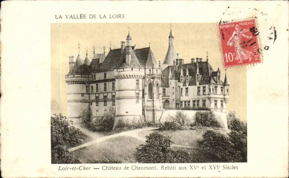 Castelo de Chaumont — Loir-et-Cher — Reconstruído nos séculos XV e XVI — Edição Artística SUPRA Paris - Frente