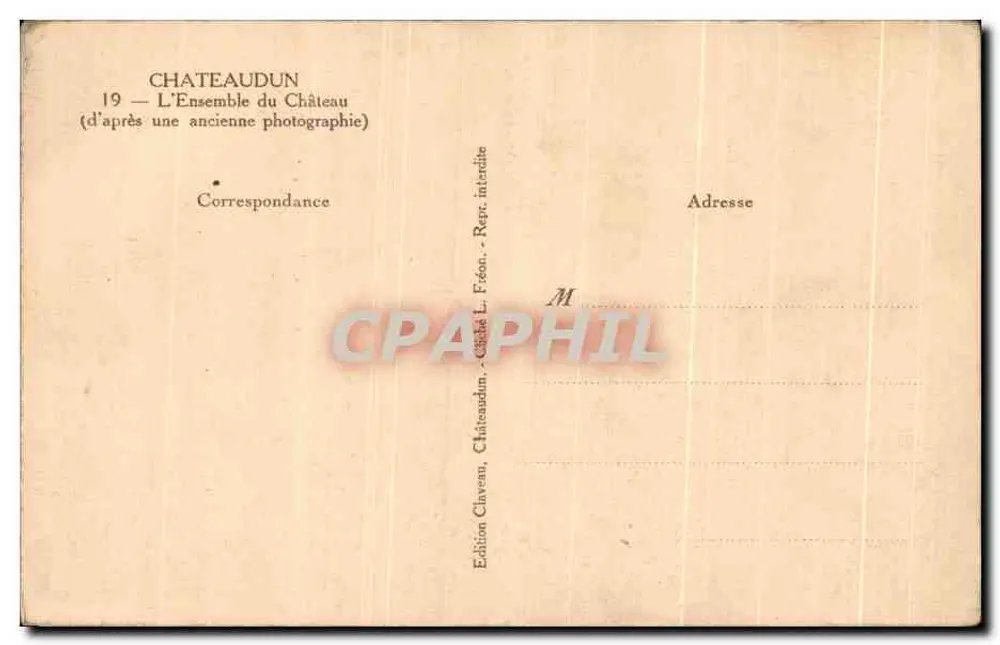 Châteaudun — O Conjunto do Castelo — Edição Chaveau, Châteaudun - Verso