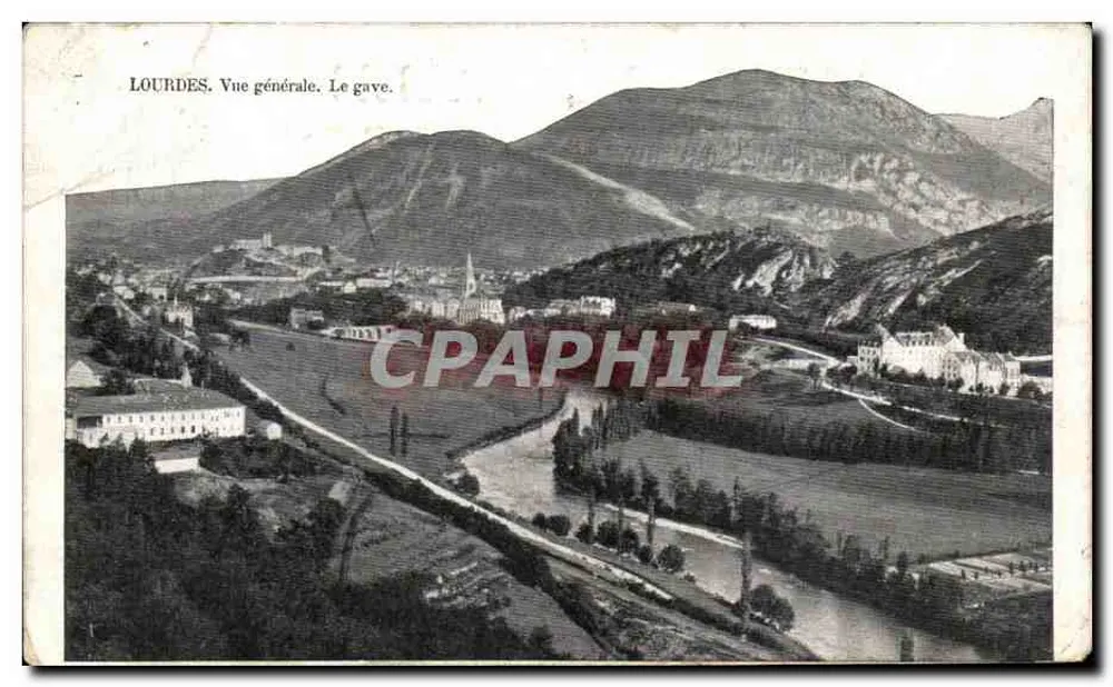 Lourdes — Vista geral. O gave. — Editor não identificado - Frente