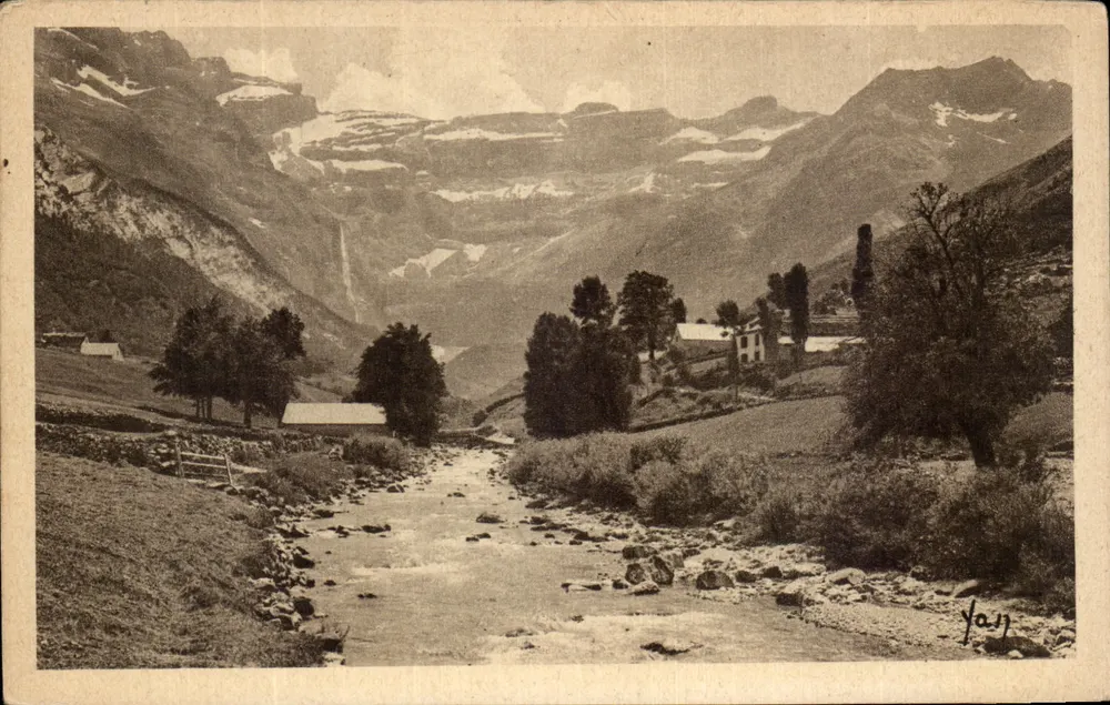 Gavarnie — O Circo e o Gave — Edição E. Burault - Lourdes - Frente