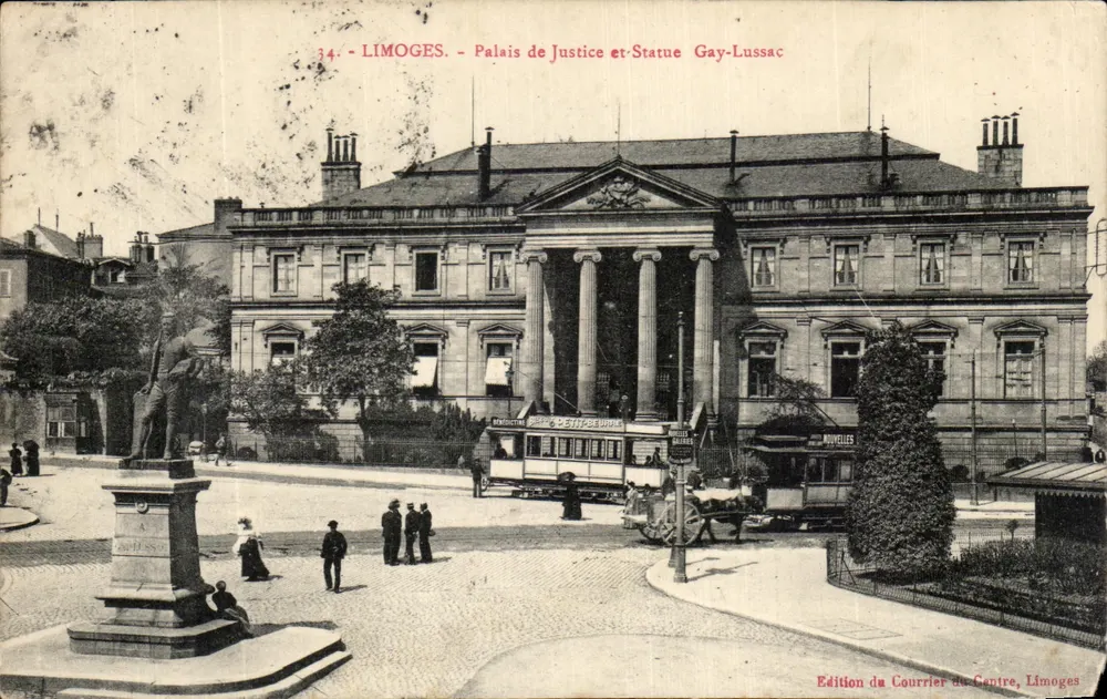 Limoges — Palast der Justiz und Statue Gay-Lussac — Ausgabe des Courrier du Centre, Limoges - Vorderseite