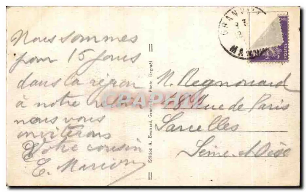 Granville — Das "Normandy-Hôtel" und das Casino — Granville Artistique, n°15 - Rückseite