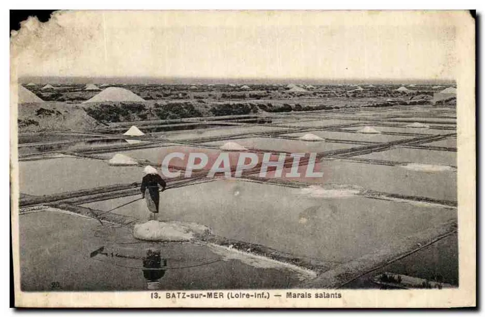 Batz-sur-Mer (Loire-Inf.) — Marais salants — F. Chapeau, éditeur, Nantes - Voorkant
