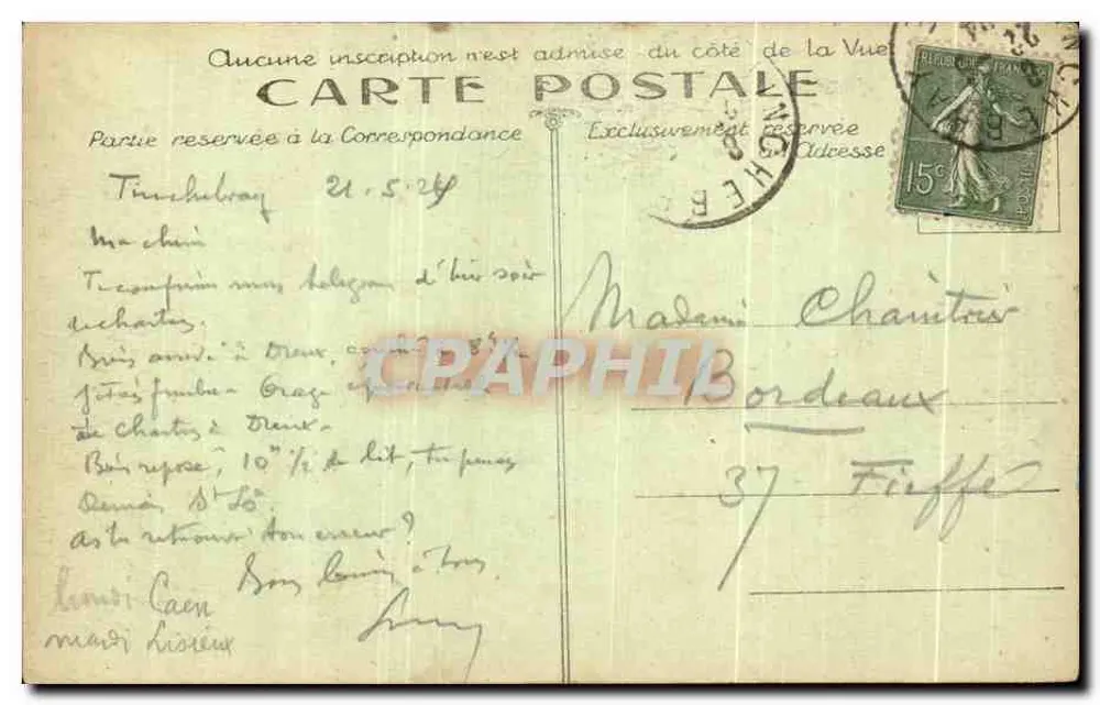 Le Mans — Place de la République — Éditeur N.G. n°11 - Verso