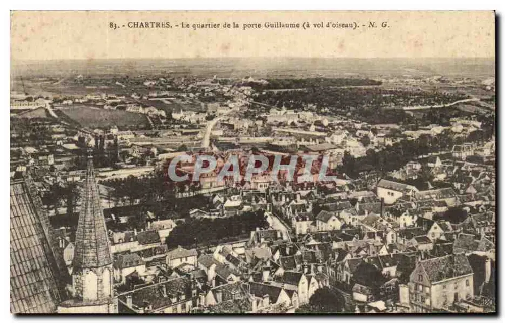 Chartres - O bairro da porta Guillaume (de cima) - N. G. - Frente