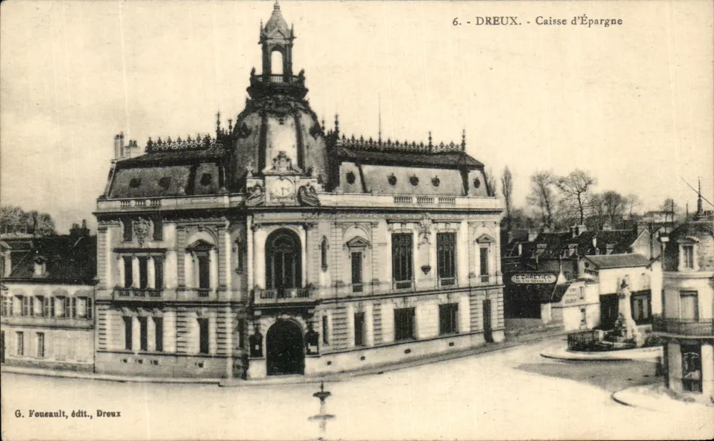 Dreux - Caixa de Economia — G. Fouceault, editor, Dreux - Frente