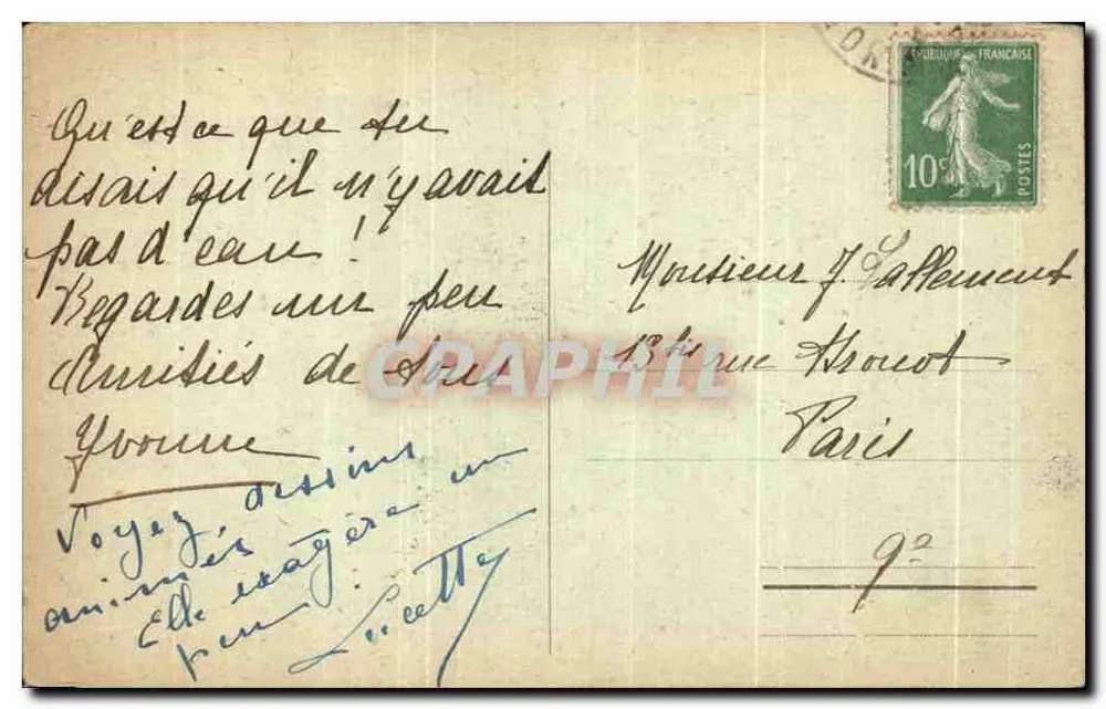 Mont-Saint-Michel — Hochwasser an einem stürmischen Tag — J.P. n°112 - Rückseite