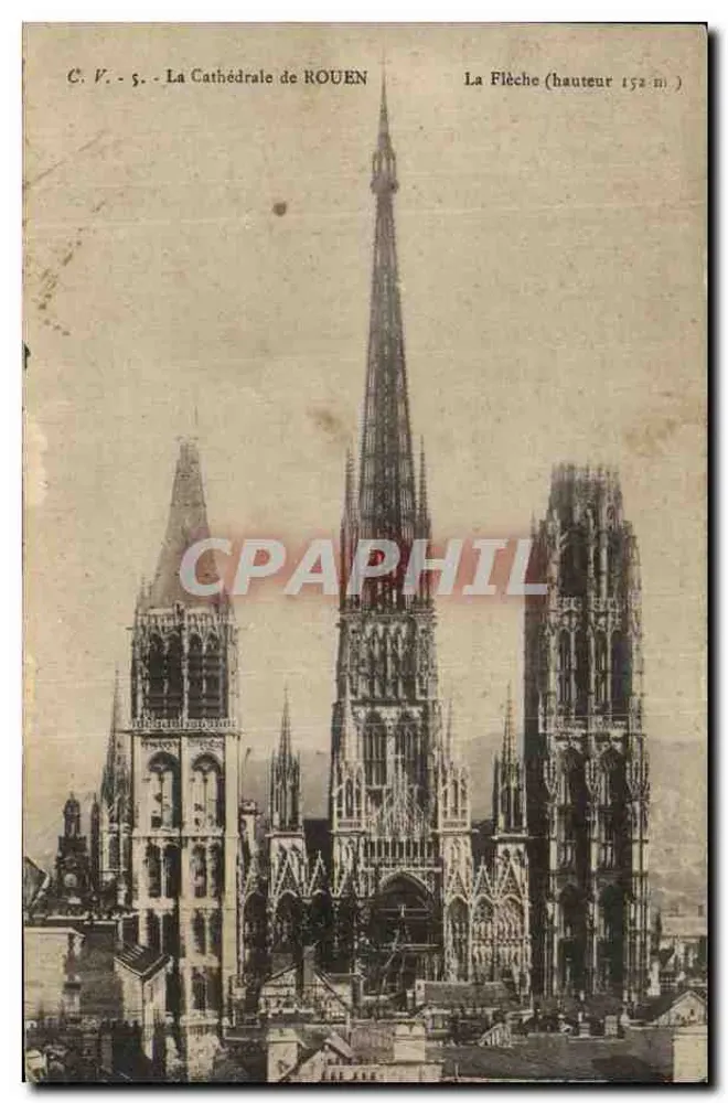 Katedra w ROUEN — Strzała (wysokość 152 m) — C. V. - 5 - Awers