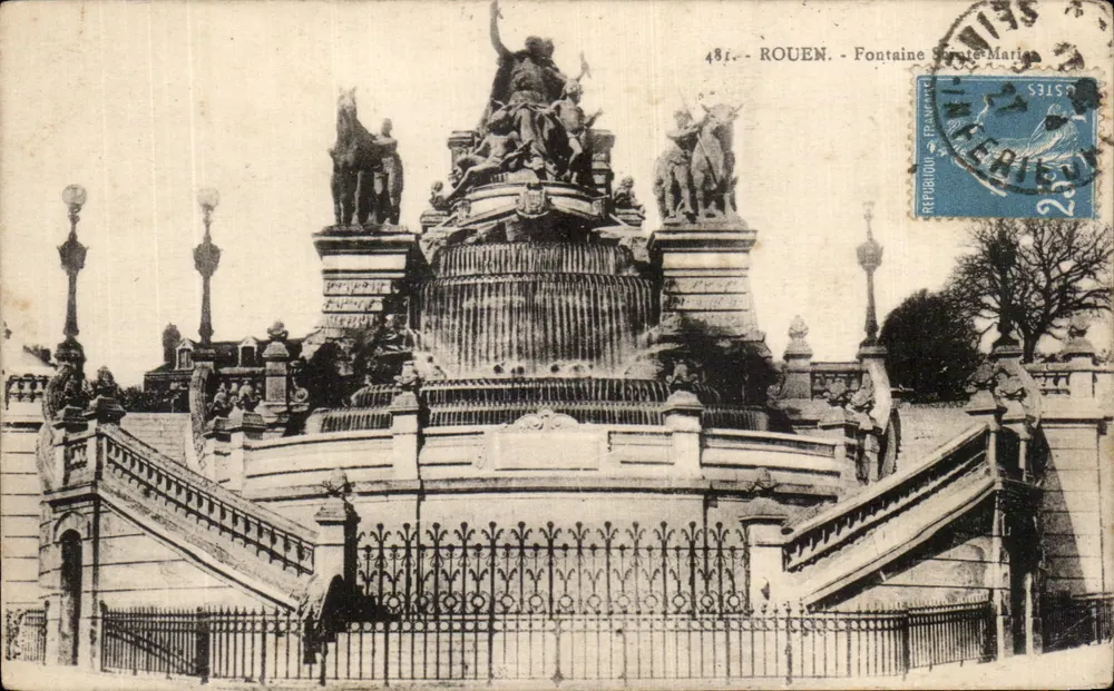 Rouen - Fontein Sint-Maria — uitgever 'La Cigogne', nr. 48 - Voorkant