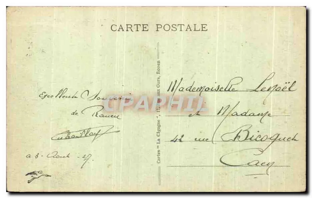 Rouen - Fontein Sint-Maria — uitgever 'La Cigogne', nr. 48 - Achterkant