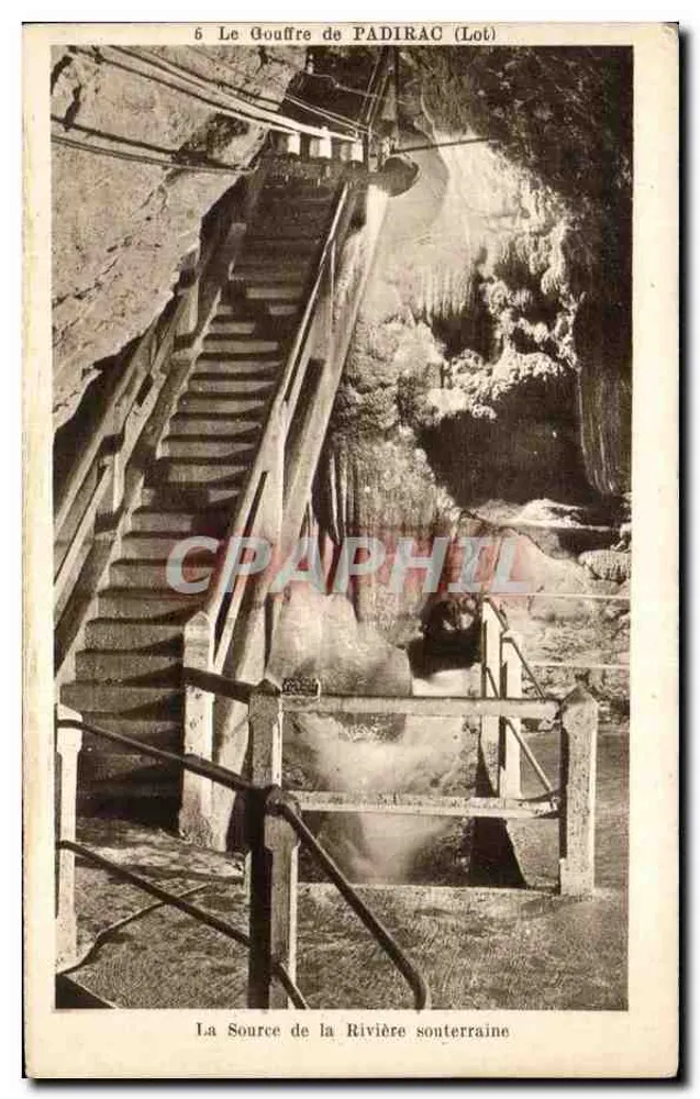 O Gouffre de Padirac (Lot) — A Fonte da Rio Subterrâneo — M. Franois, Limoges - Frente