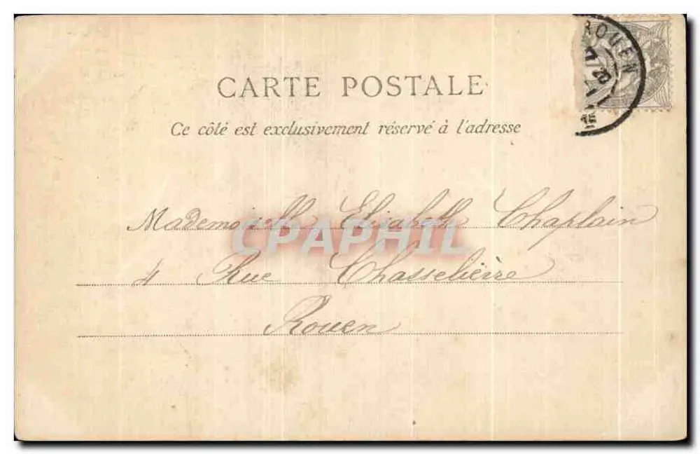 Rouen — Estátua de Pouyer-Quertier — Bilhete postal moderno n°79 - Verso