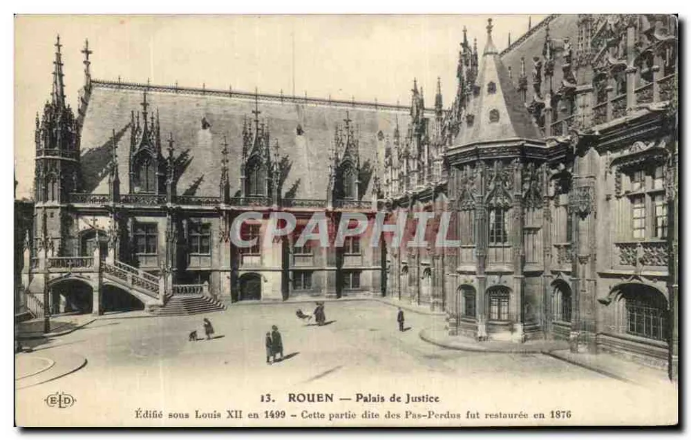 Rouen — Palácio de Justiça — parte dos Pas-Perdus - Frente