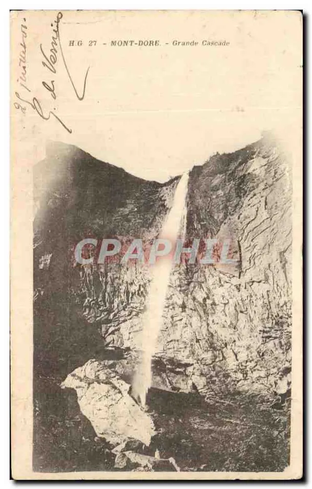Mont-Dore — Grande Cascade — H.G. 27, éditeur H.G. 27 - Frente