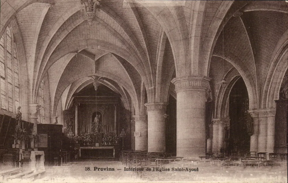 Provins — Innenansicht der Kirche Saint-Ayoul — Sammlung Georges Tésalor - Vorderseite