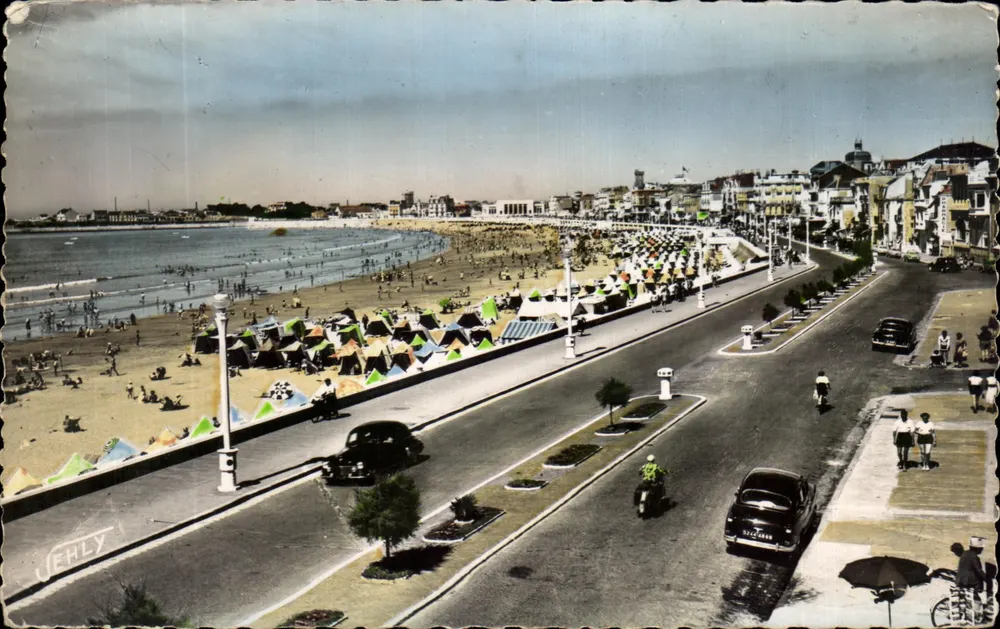 Les Sables-d'Olonne — Praia e Dique — Edições Jehly - Frente