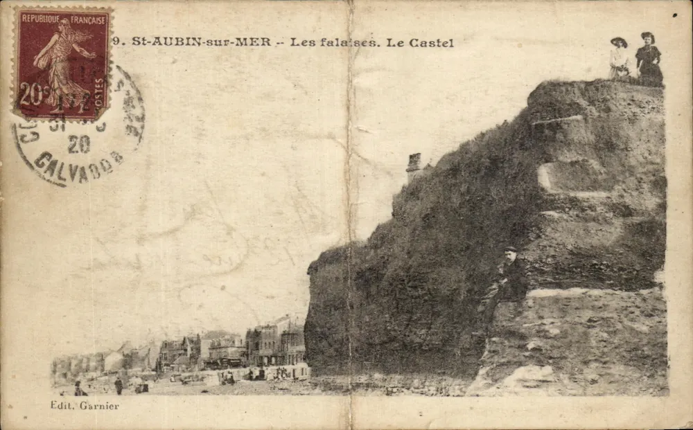 St-AUBIN-sur-MER — Die Klippen. Das Schloss — Edit. Garnier n°9 - Vorderseite
