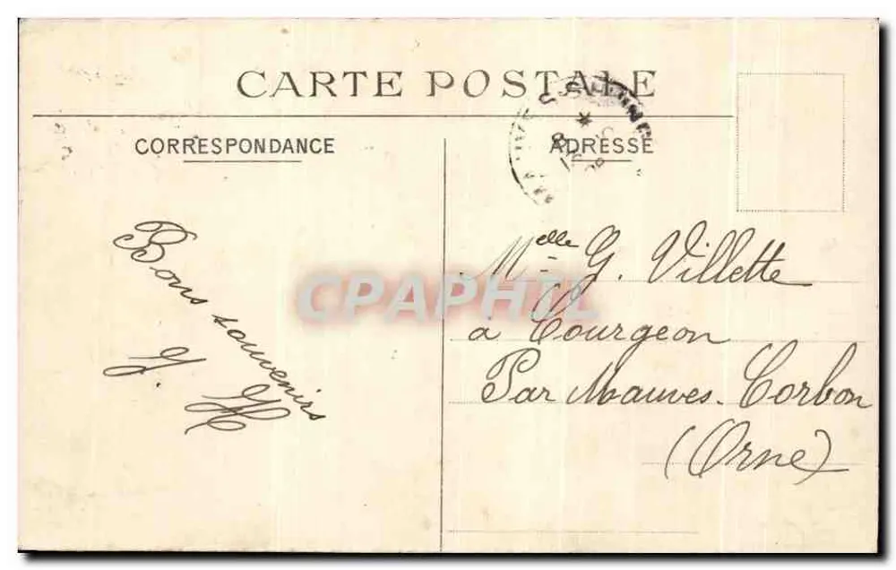 Pontoise — Treppenweg zum Kirchhof St-Macieu — Antike Ansichtskarte n°181 - Rückseite