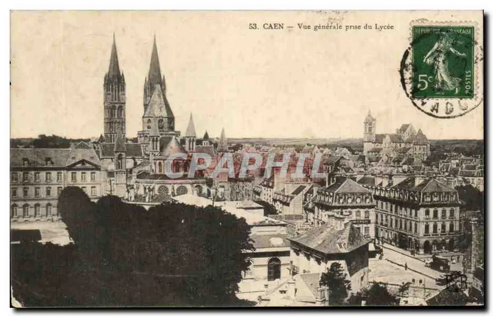 CAEN — Vista geral tirada do Liceu, n° 53 - Frente