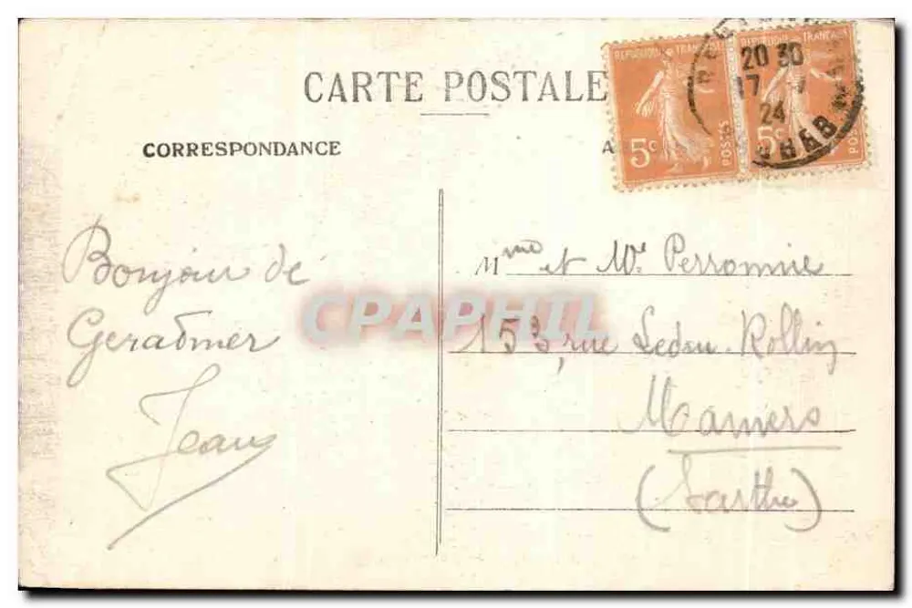 Gérardmer — Panorama de la Ville et du Lac — Cl. et Eût. A. Largeron, Bij.-Souv. - Reprod. interd. - Rückseite