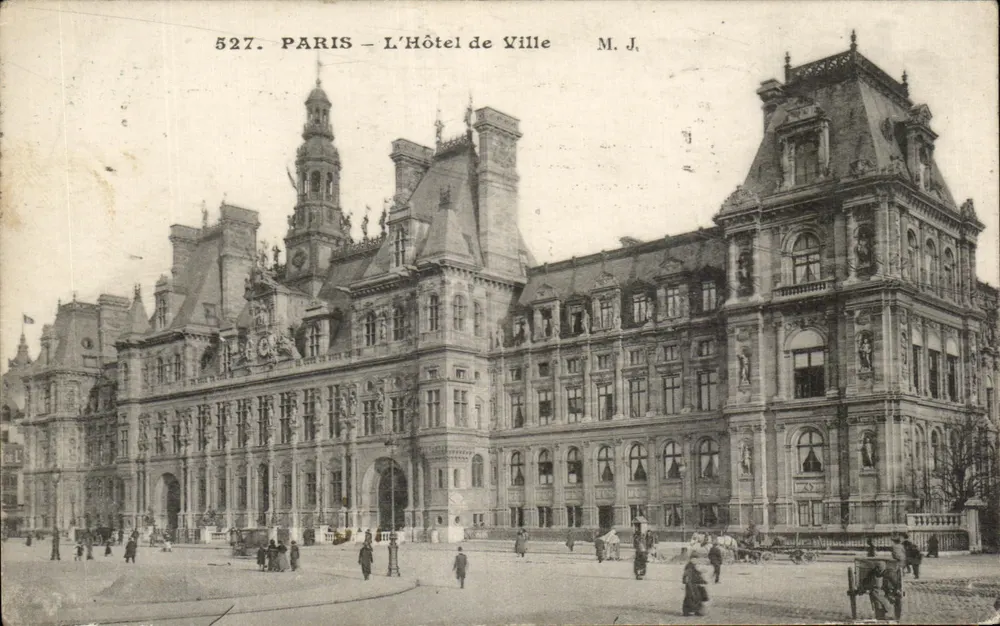 Parigi – L'Hotel de Ville — M. J. — n° 527 - Recto