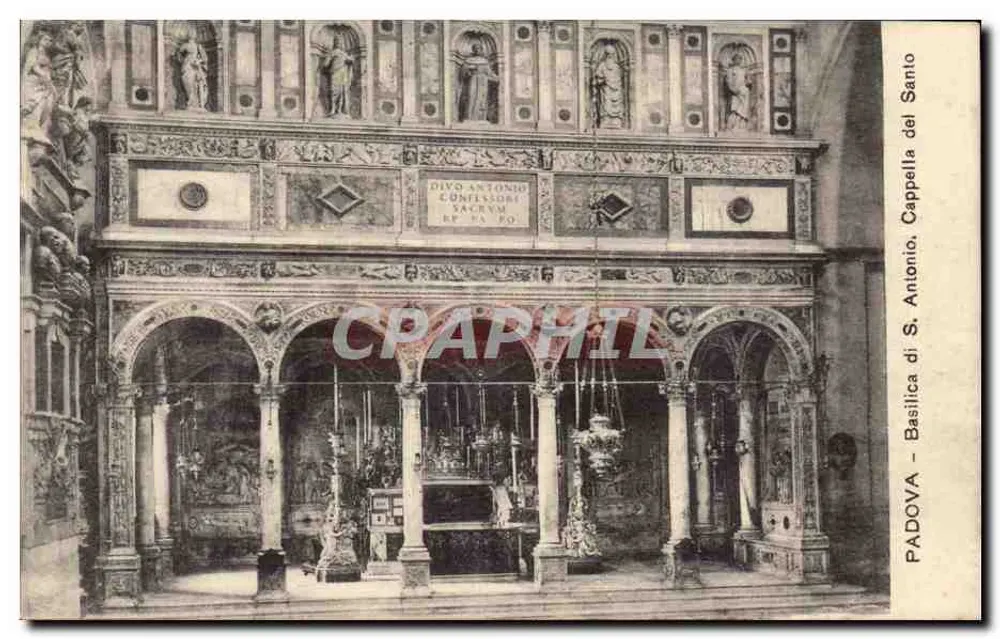 Innenansicht der Basilika von S. Antonio in Padua — Kapelle des Heiligen — Unbekannter Verlag, Seriennummer 787 - Vorderseite