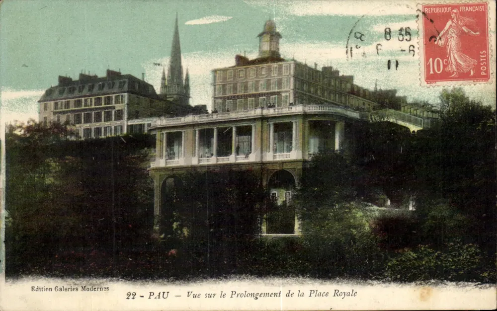 Pau — Ansicht der Verlängerung des Königlichen Platzes — Edition Galeries Modernes, n°22 - Vorderseite