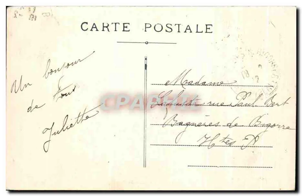 PAU — A Cadeia dos Pirineus — Edição Galeries Modernes, n°19 - Verso