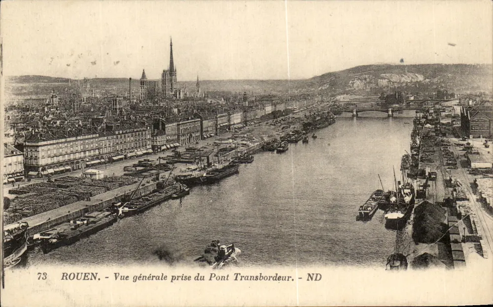 Rouen — Allgemeine Ansicht vom Pont Transbordeur — ND - Vorderseite