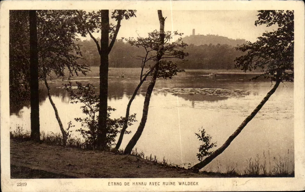 Lago de Hanau com ruína de Waldeck — editor impr. Ed. Braunach (Ht-Rhin) — n° 2319 - Frente