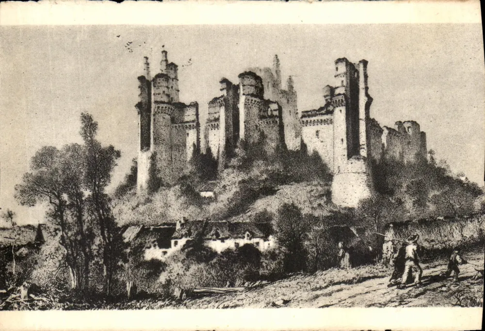 Ruines du château — vue de dessin — Édition de l'Art Moderne Moderne - Vorderseite