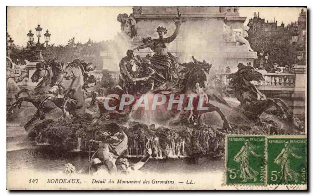 Bordeaux — Detail des Girondins-Monuments — LL. n°1447 - Vorderseite