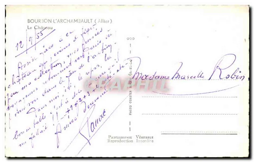 Castelo de Bourbon-l'Archambault — Allier — editor Pim - Verso