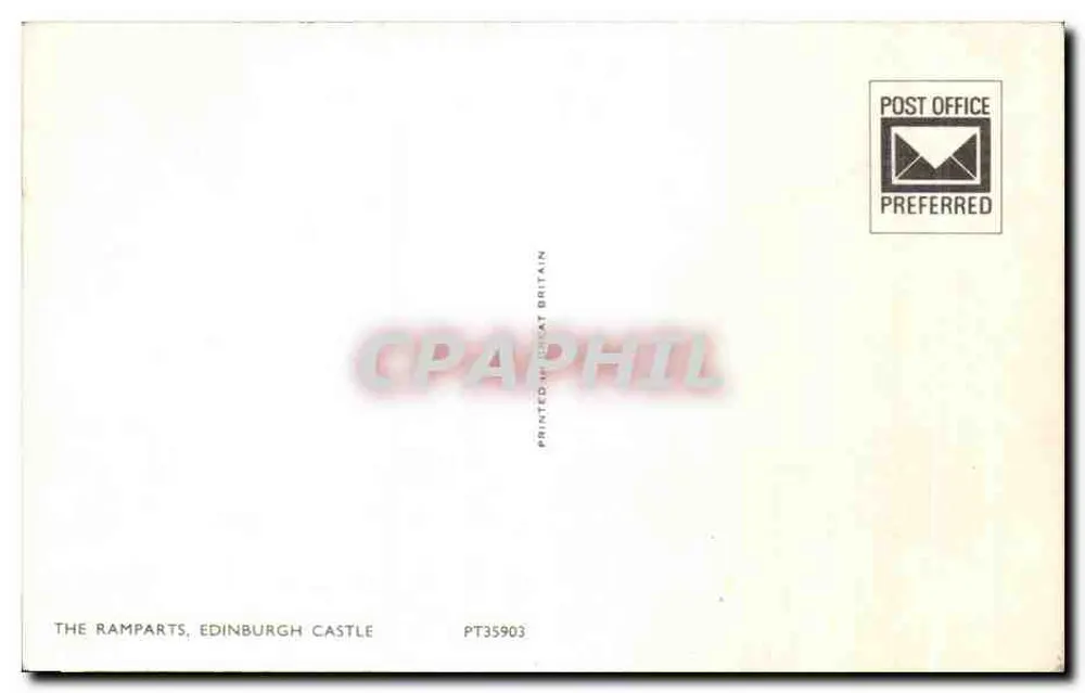 Os muros de Edimburgo — castelo e canhões — PT35903 - Verso