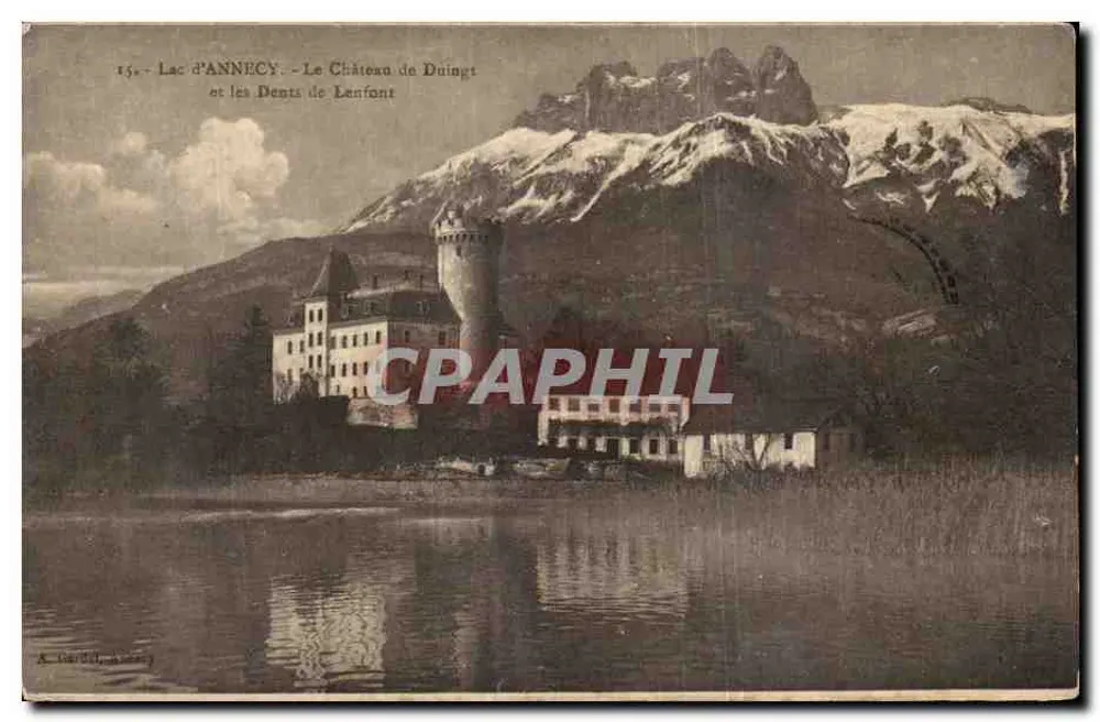See Annecy — Schloss Duingt und die Zähne des Lenfont — A. Barill, Nancy - Vorderseite