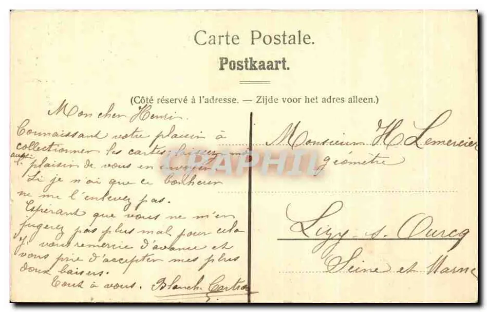 Han sur Lesse — Das Han-Loch (Ausgang der Höhlen) — Nels, Brüssel, Serie 8 Nr. 169 - Rückseite