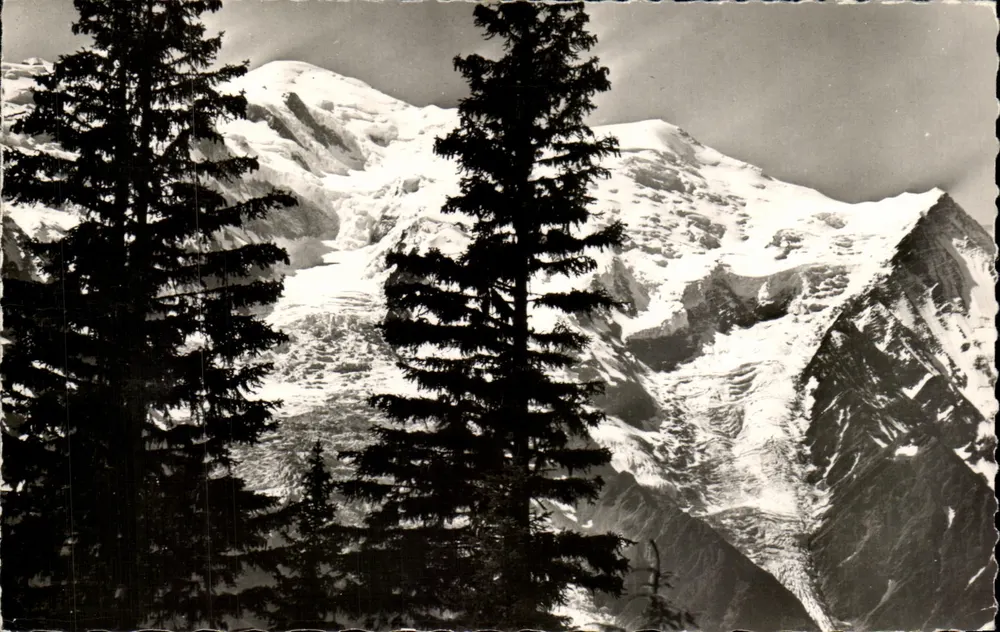 Kette des Mont-Blanc — Ansicht von Charlanoz — Foto-Verlag CHAMONIX - Vorderseite
