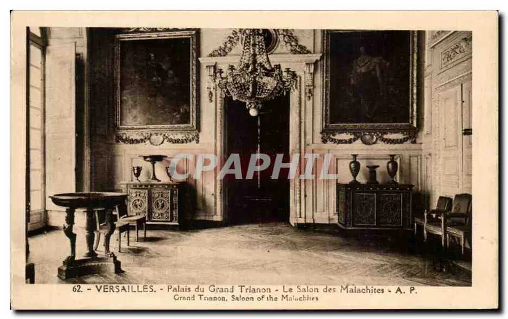 Versailles - Schloss des Großen Trianons - Der Malachiten-Salon - A. P. - Vorderseite