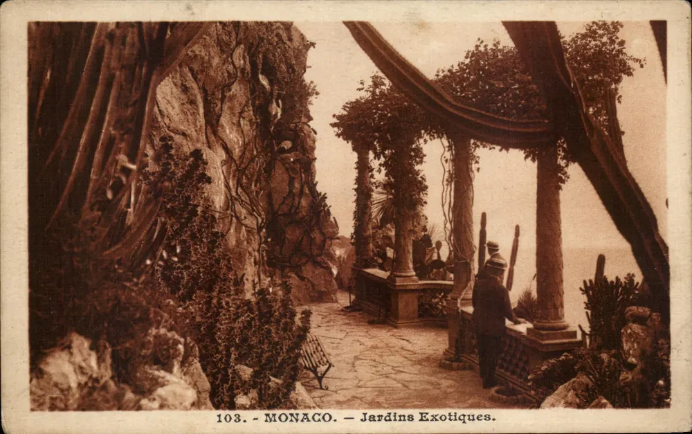 Monaco — Jardins Exóticos — editor Rostan e Mantes, n° 103 - Frente