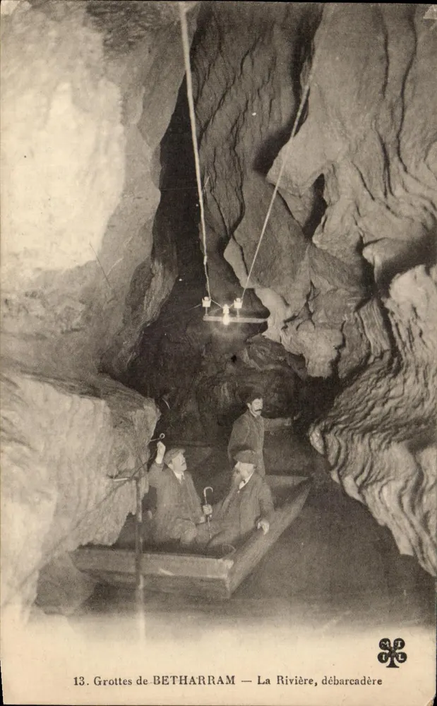 Grutas de BETHARRAM — A Rio, desembarque — Imprimé Illustré - Frente