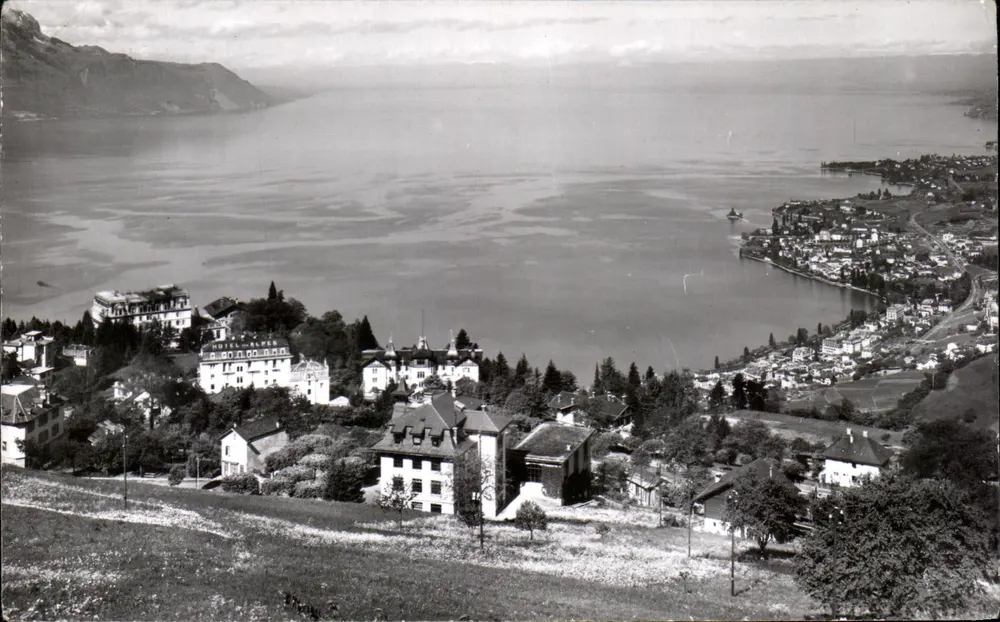 Vista da cidade e do lago Léman — Gillon — Sociedade Gráfica Neuchâtel - Frente