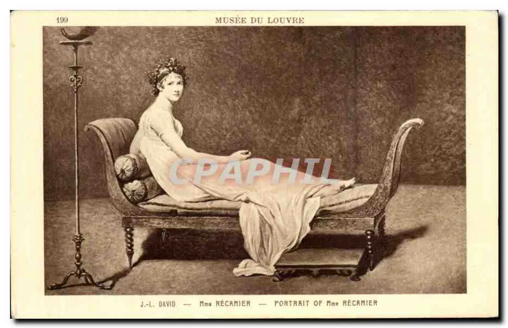 Retrato de Madame Récamier — Museu do Louvre — J.-L. David — n° 199 - Frente