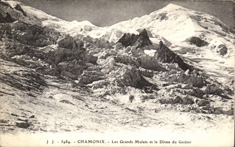 Chamonix — Les Grands Mulets et le Dôme du Gouïter — J.J. - 5984 - Frente