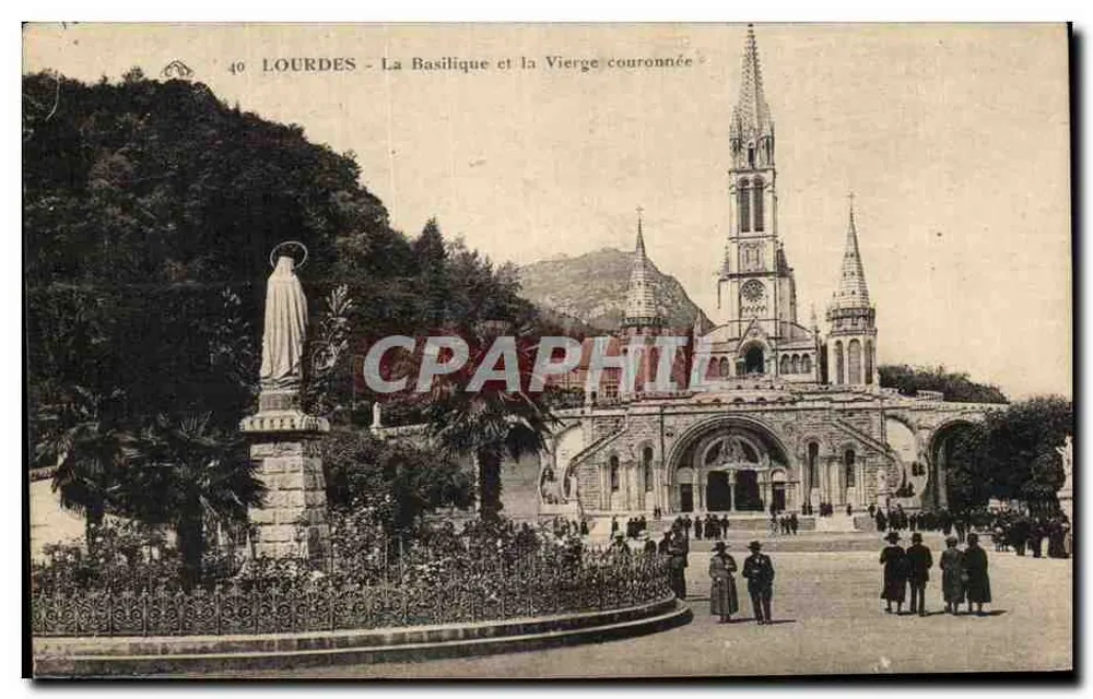 LOURDES - Die Basilika und die gekrönte Jungfrau — n° 40 - Vorderseite