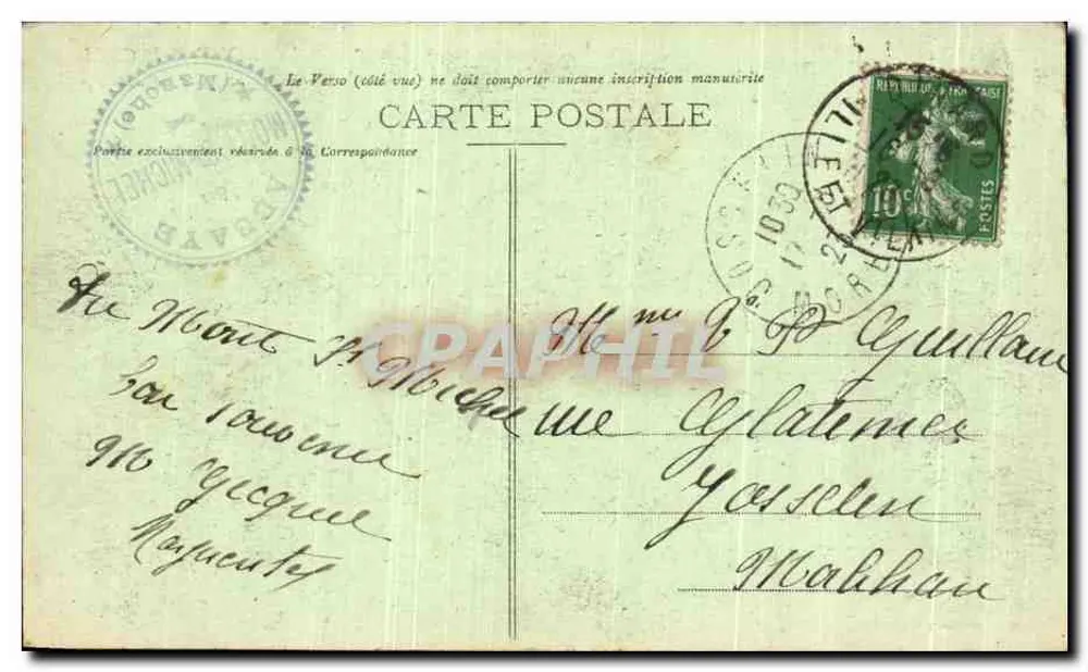 Mont-Saint-Michel — Hochwasser an einem Sturmtag — J.P. 118 — Sonderausgabe in der Abtei - Rückseite